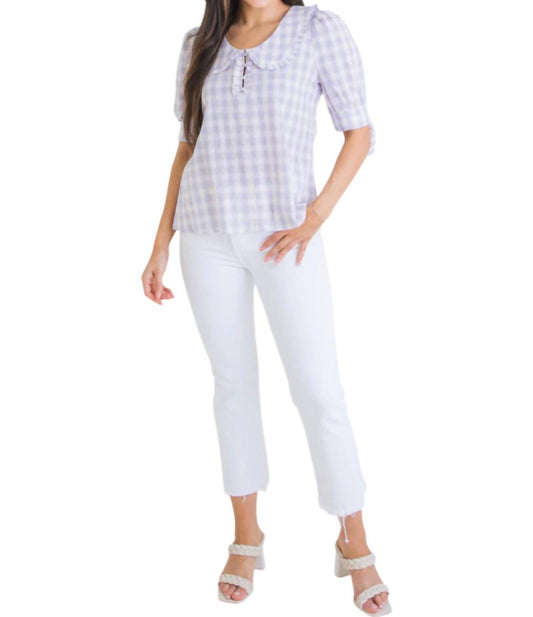 Karlie - COLLAR VINTAGE RUFFLE TOP