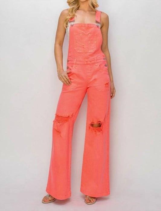 Risen - Distressed Wide-leg Overall