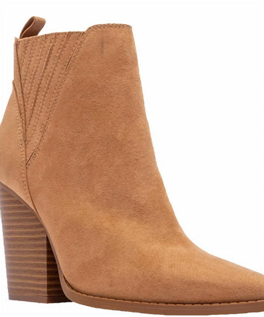 Qupid - Women's Faux Suede Bootie