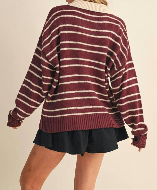 Klesis - Stripe Collar Sweater