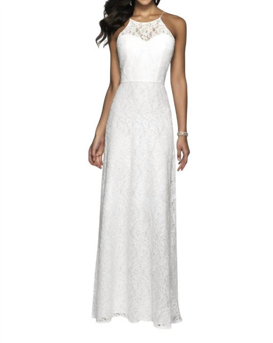 Blush Prom - Halter Neck Sequin Lace Prom Dress