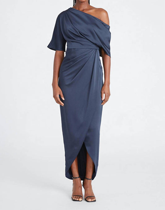 Theia - Women's Rayna One Shoulder Draped Gown
