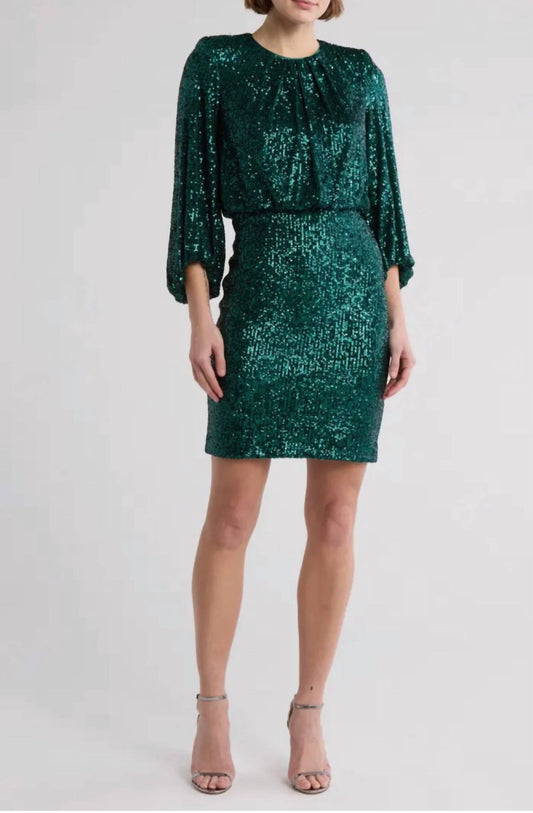 Vince Camuto - Women's Sequined Long Sleeve Dress