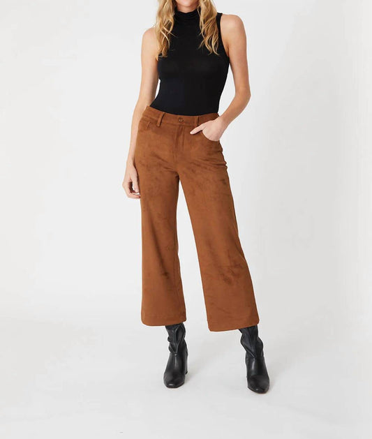 Level99 - Annabelle Crop Vegan Faux Suede Wide Leg Pant