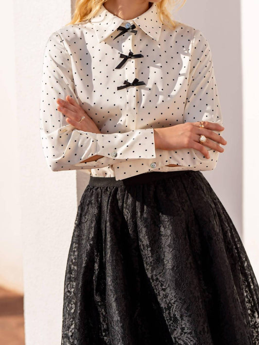 Choklate Paris - Lea Polka Dot & Bows Shirt