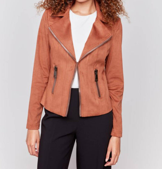 Charlie B - Vintage Suede Moto Jacket