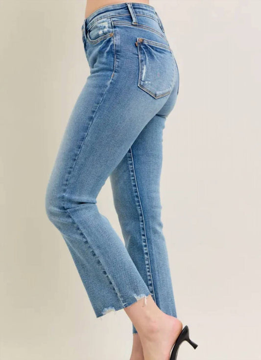 Judy Blue - Vintage Wash Destroy Hem Kick Flare Jeans