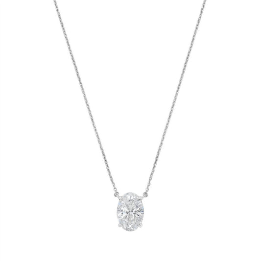 Diana M Jewels - Oval East–west 5.00 Ct Lab-grown Diamond Pendant Necklace
