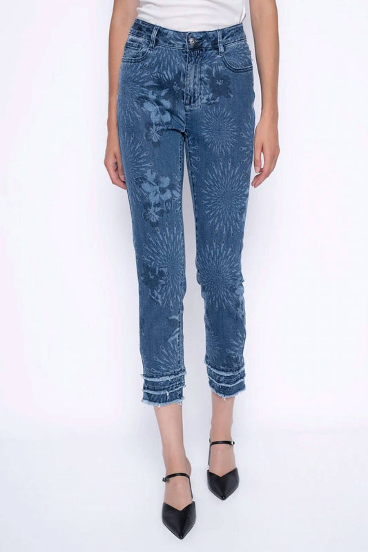 Picadilly - Frayed Hem Cropped Jeans