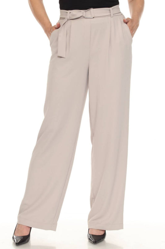 Joseph Ribkoff - Belted Pull On Wide Leg Pants