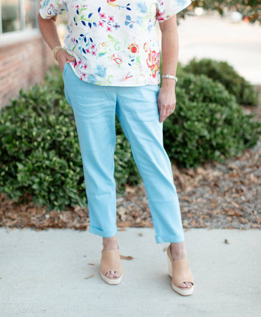 Charlie B - Women's Linen Cuffed Pants