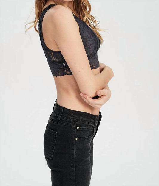 Wishlist - Scalloped Lace V Neck Padded Bralette