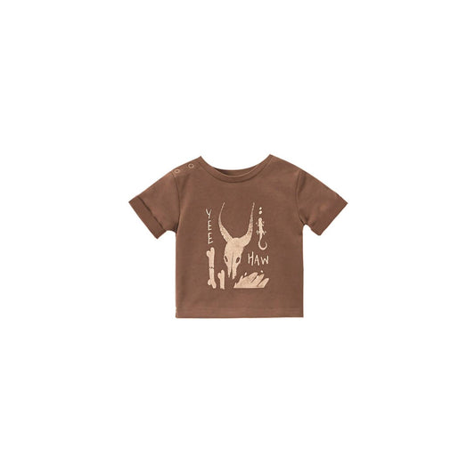 Omamimini - Baby Boxy Yee Haw print t-shirt