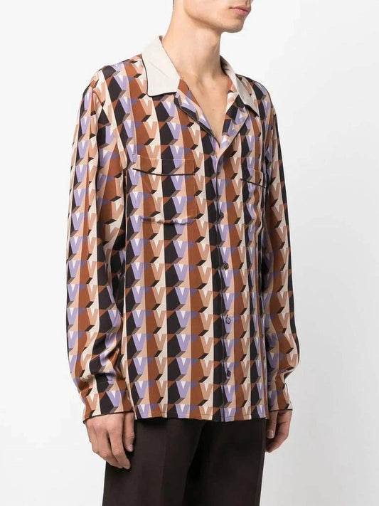 Valentino - Men's Graphic Print Silk Shirt