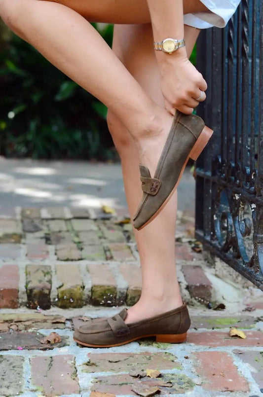 Charleston Shoe Co. - Women's Jeanne Suede Penny Loafer