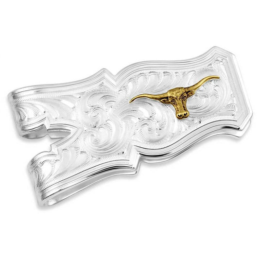 Montana Silversmiths - Open Range Money Clip With Longhorn