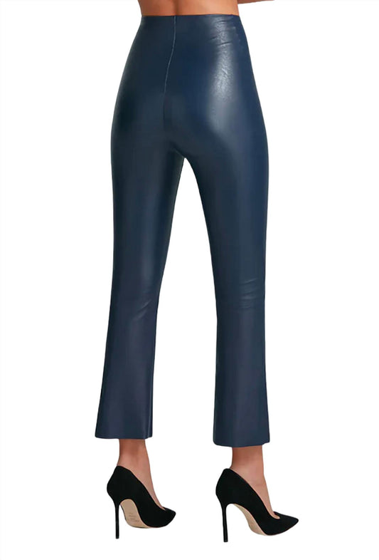 Commando - Faux Leather Crop Flare Legging