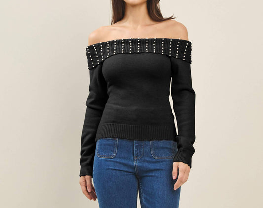 Able - Pearl Off The Shoulder Sweater