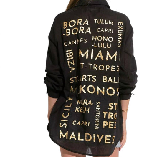 Elan - Button Down Print Top