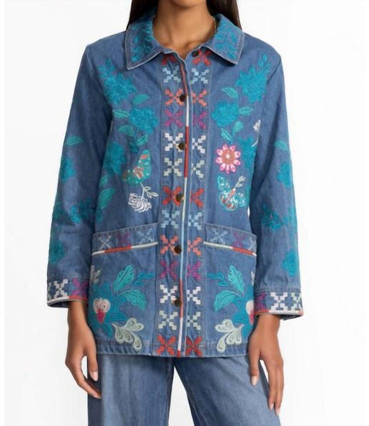 Johnny Was - LONG DENIM WORKER JACKET PETRA