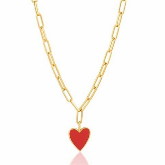 Sahira Jewelry Design - Women's Jamie Enamel Heart Necklace