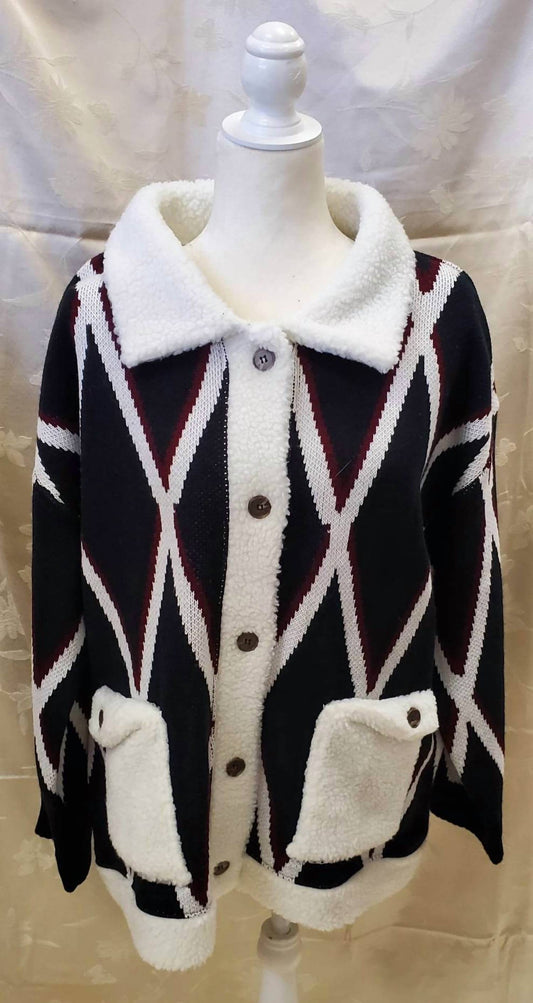 Jasambac - Women's Patterned Knit Jacket