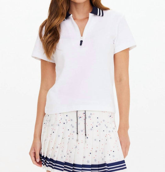 The Upside - Luma Zip Collared Polo