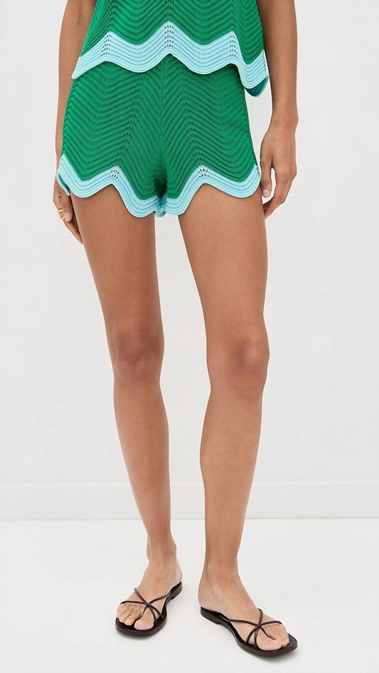 English Factory - Scalloped Wave Knit Shorts