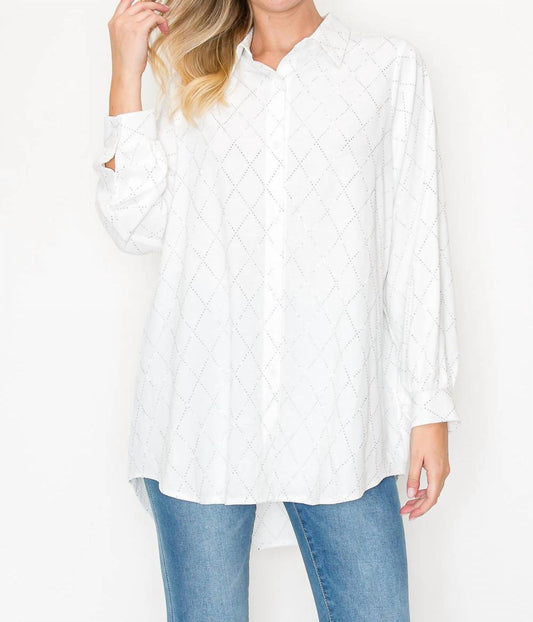 Joh - Rhinestone Button Shirt