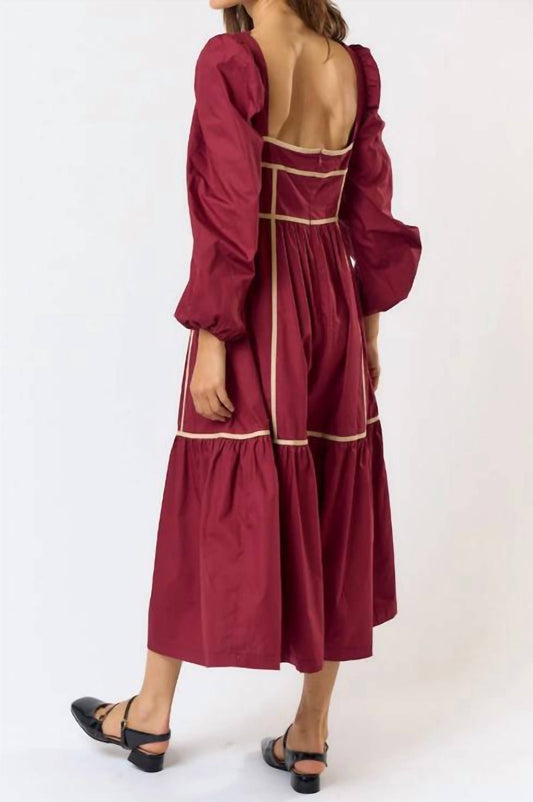 Lalavon - Tis The Season Wine Dress