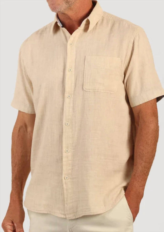True Grit - Linen Mini Checks Short Sleeve