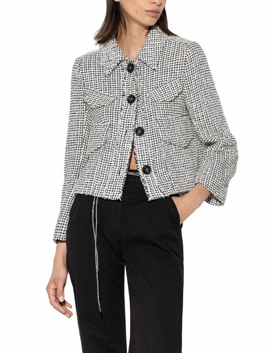 Luisa Cerano - Tweed Bouclé Cropped Jacket