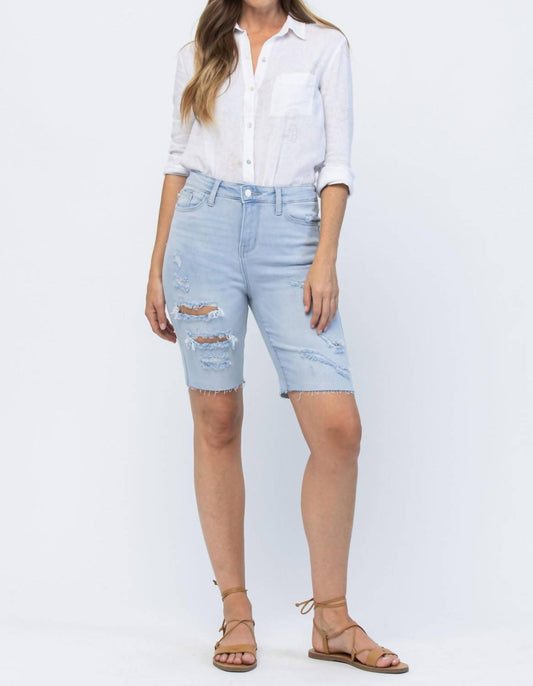 Judy Blue - High Waist Destroyed Cut Off Bermuda Shorts