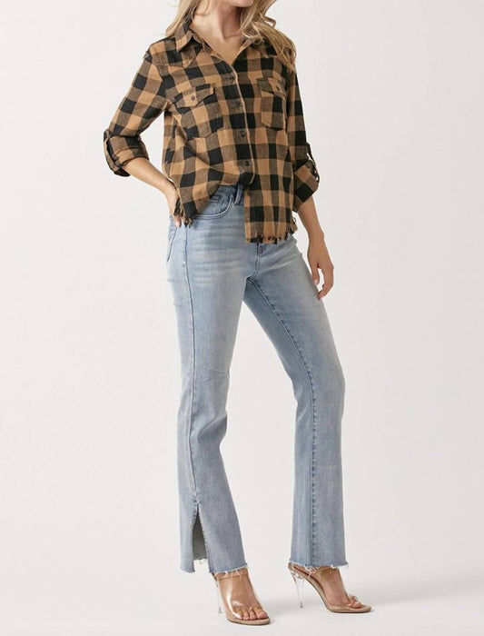 Risen - Jeans High-Rise Split Hem