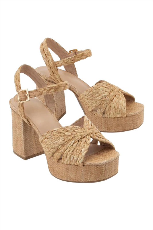 Ccocci - Women's Raffia Platform Sandal