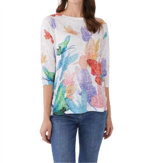 Fdj - Cascading Butterflies Top