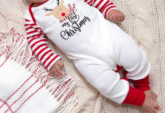 Tesa Babe - Baby Girls My First Christmas Reindeer Romper