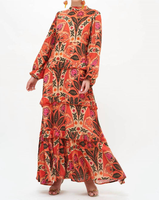 Oliphant - Positano Mock Neck Maxi Dress