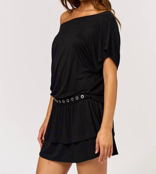 Blue Blush - All Night One Shoulder Mini Dress