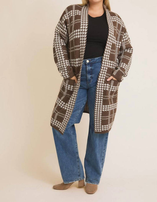 Gilli - Audrey Houndstooth Cardigan