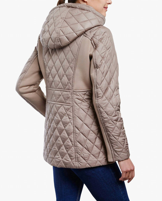 London Fog - Zip Front Hooded Quilted Jacket
