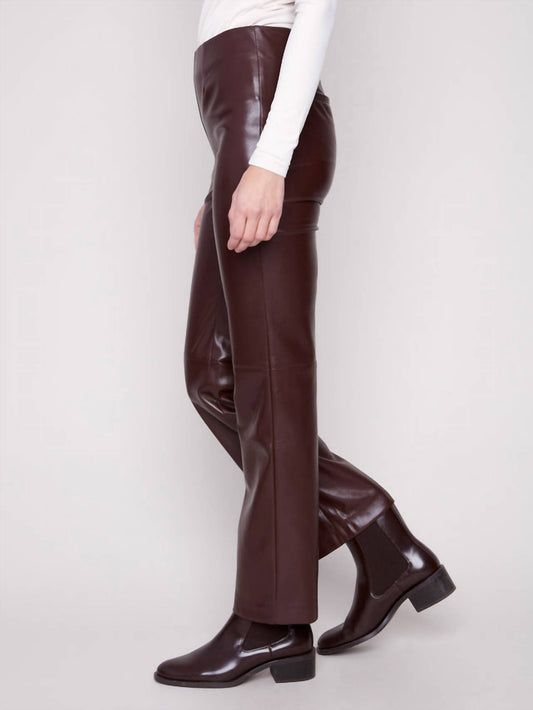 Charlie B - Faux Leather Pull-on Pants