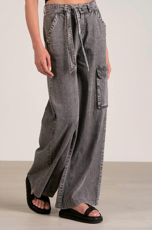 Elan - Women's Rosewood Wide Leg Cargo Pants