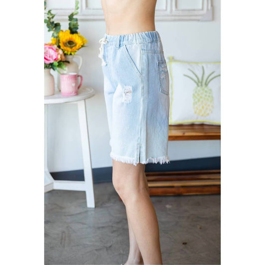 Veveret - Elastic Waist Sweat Shorts