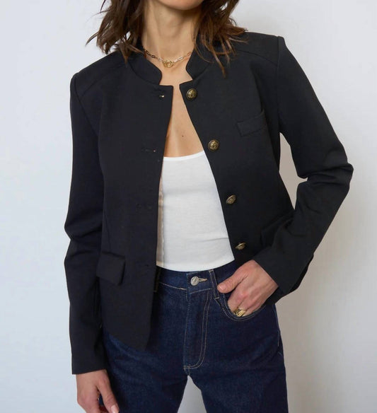 Central Park West - Halsey Ponte Mandarin Collar Jacket