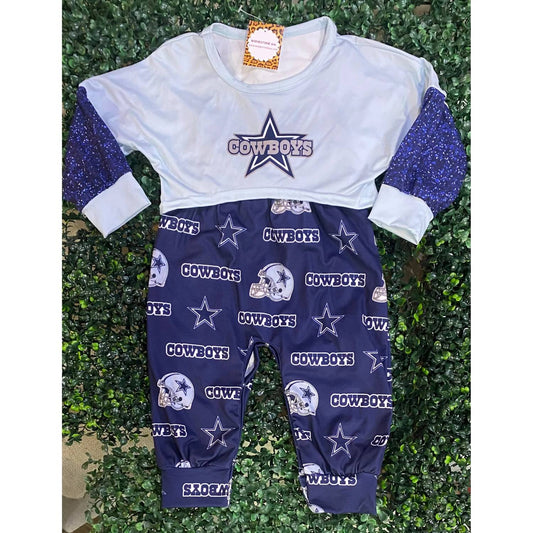 Aier Wholesale - Kid's Dallas Cowboys Jumpsuit - Long Sleeve Game Day Outfit