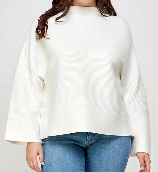 Ellison - Ribbed Top Casual Sweater - Plus