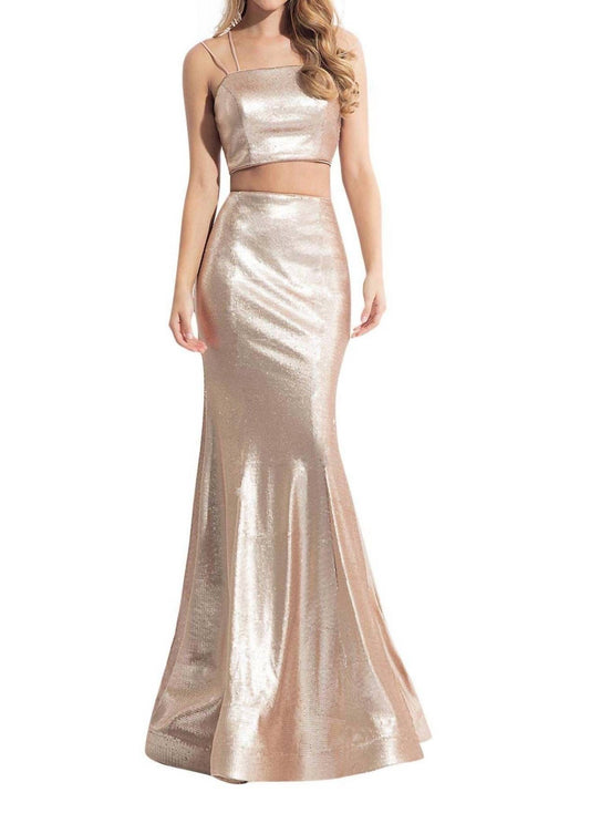Rachel Allan - Double Spaghetti Strap Set Prom Dress