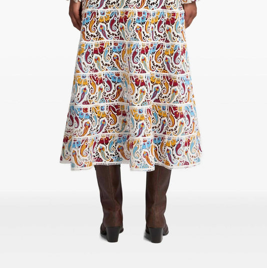 Etro - Paisley Macrame Midi Skirt