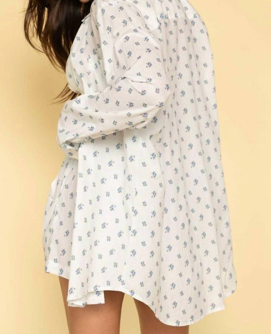 Montce - Floral Boyfriend Button Down Shirt